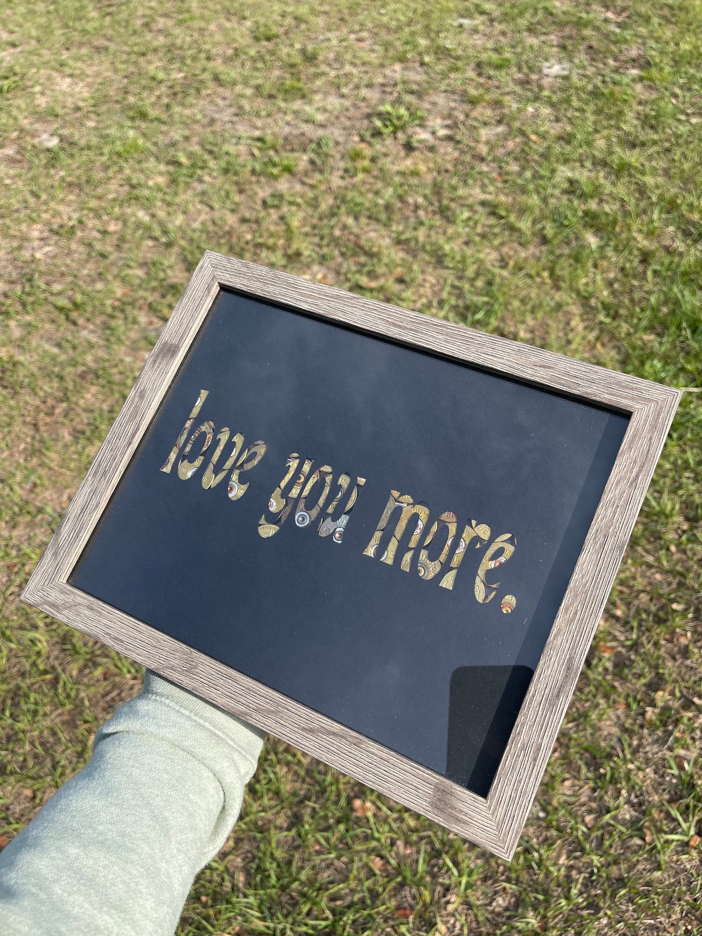 "Love You More" Shotgun Shell Frame