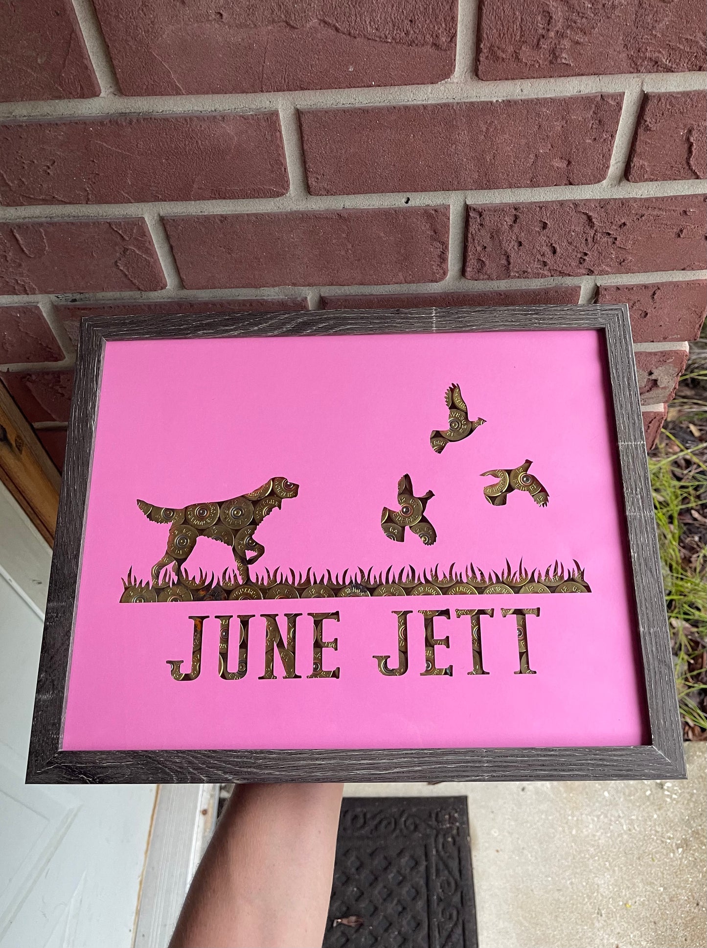 11x14 frame with bird dogs name