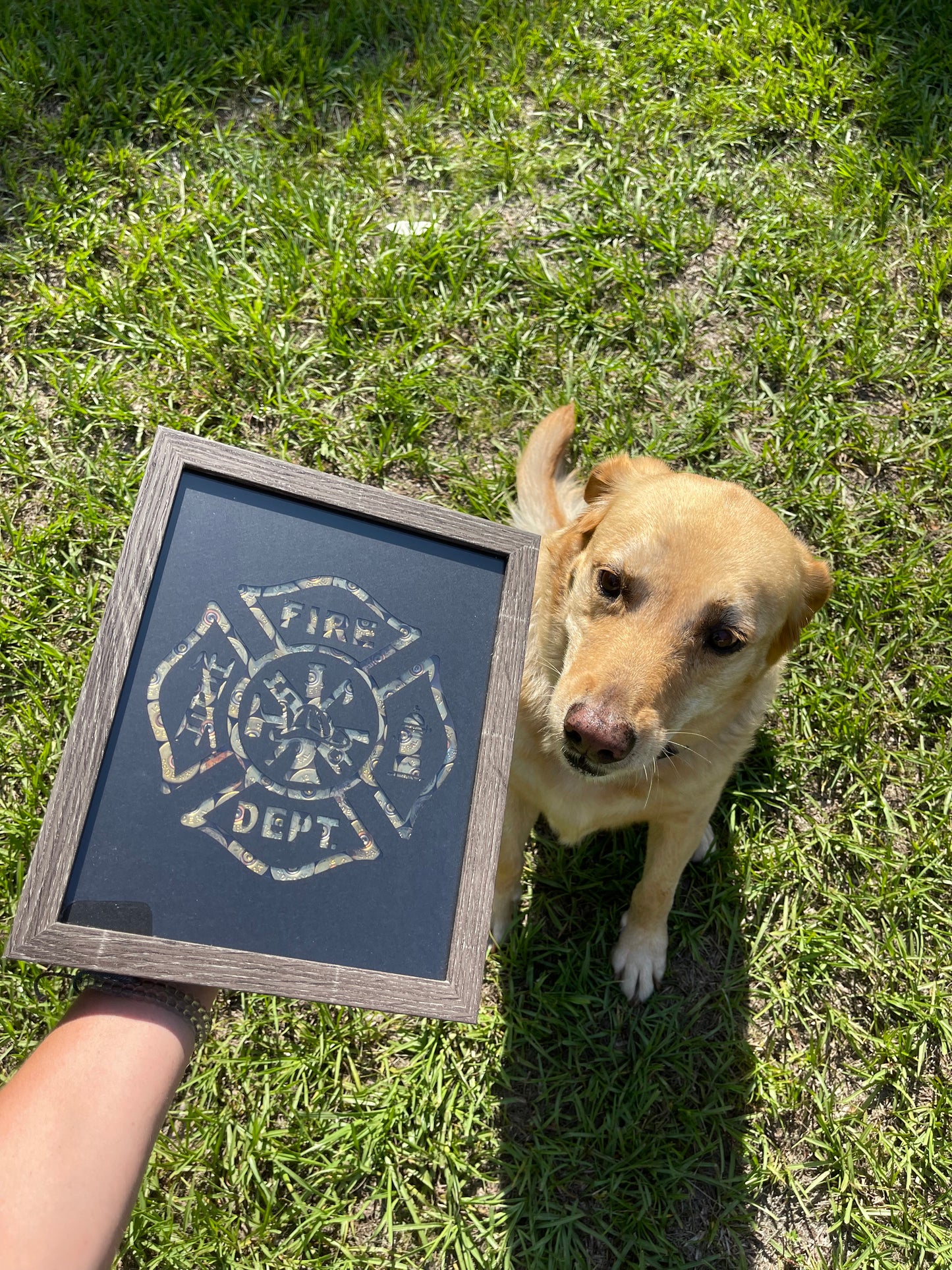 Firefighter Maltese Cross Shotgun Shell Frame