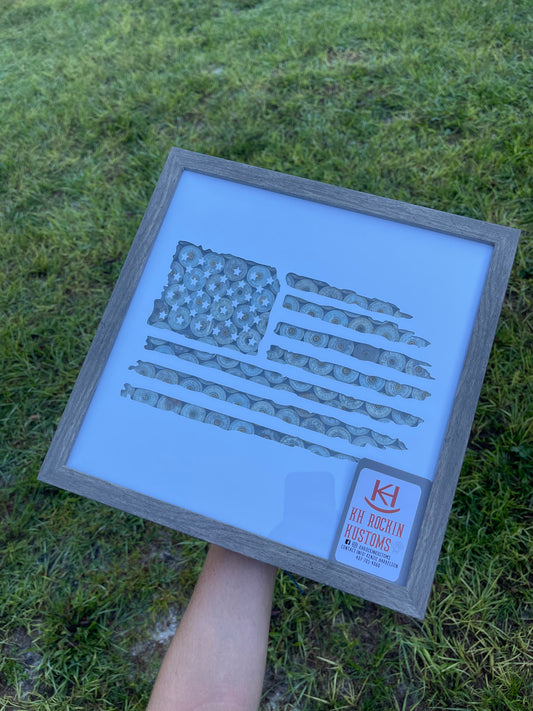 American Flag Shotgun Shell Frame